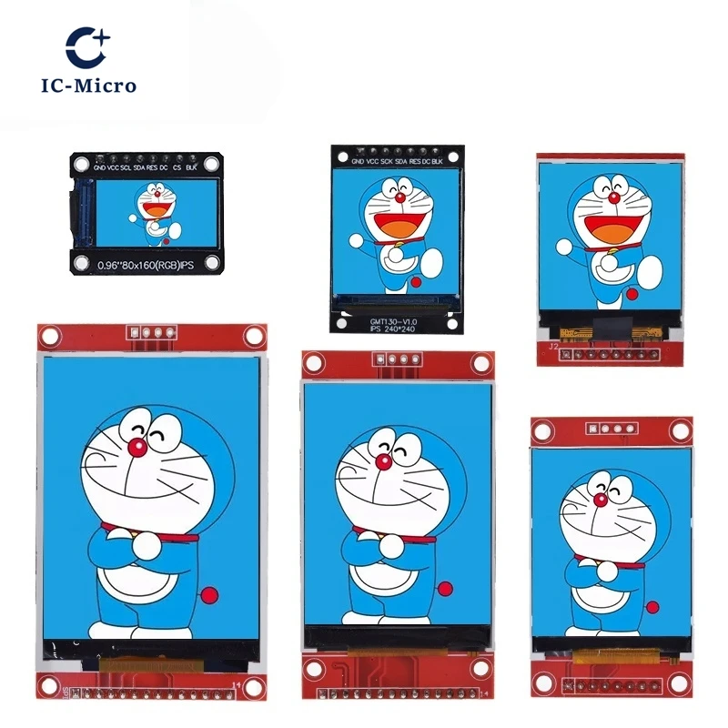 1.44/1.77/2.0/2.4/2.8 Inch TFT Color Screen LCD Display Module Drive ST7735 ST7789 Interface SPI 128*128 240*320