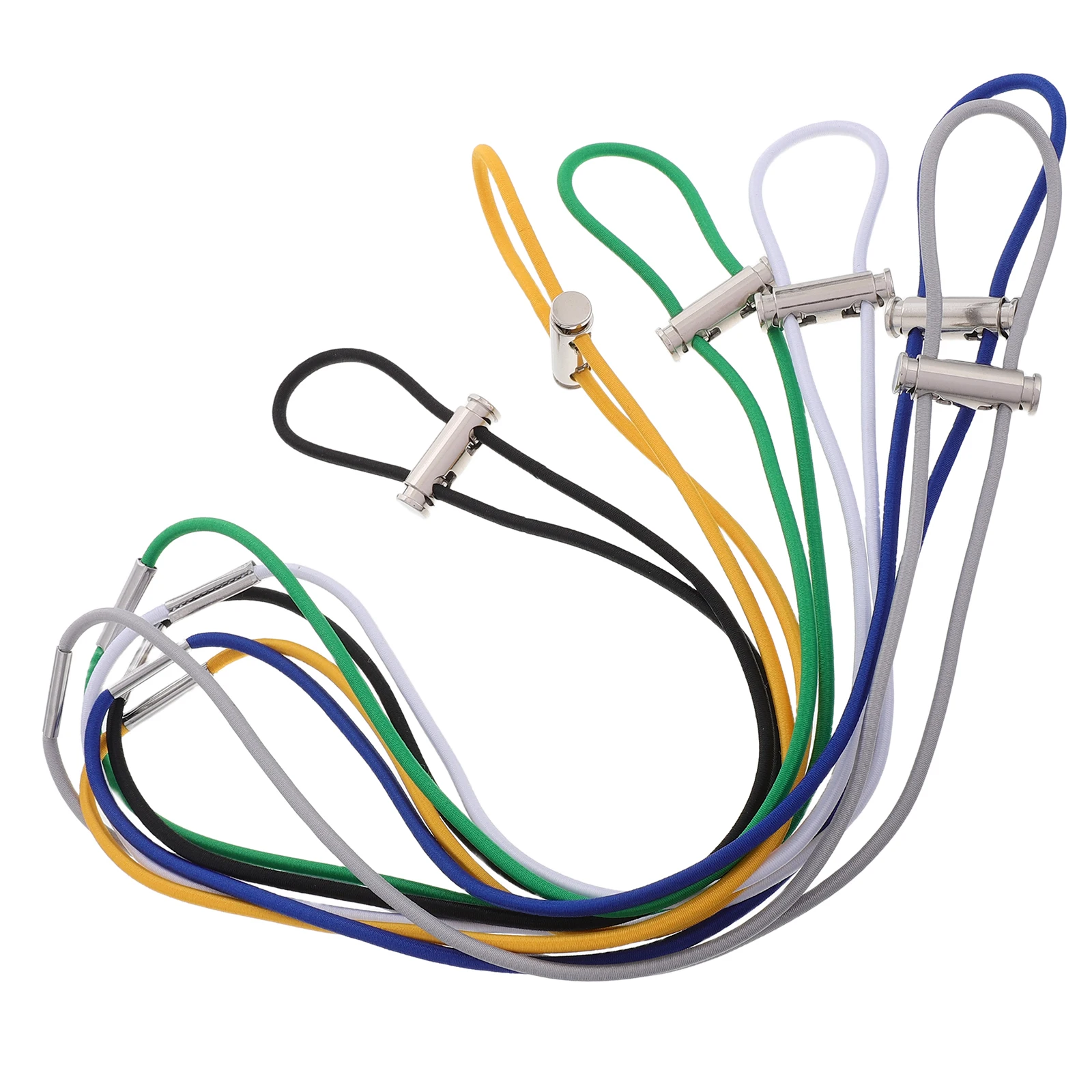 6pcs Adjustable Rubber Bands For Trash Cans Elastic Bag Holder Anti-Fall Garbage Can Bands Litter Box Fixing Strap Matte Finish