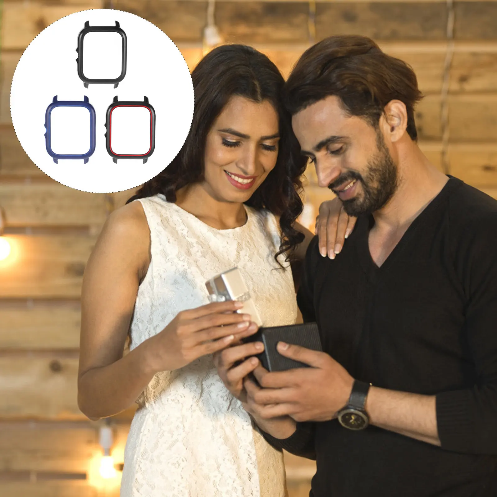 3Pcs Watch Protector High-Hardness Protective Cover Lightweight Shockproof Watch Case Smartwatch Frame Compatible with Gts 3