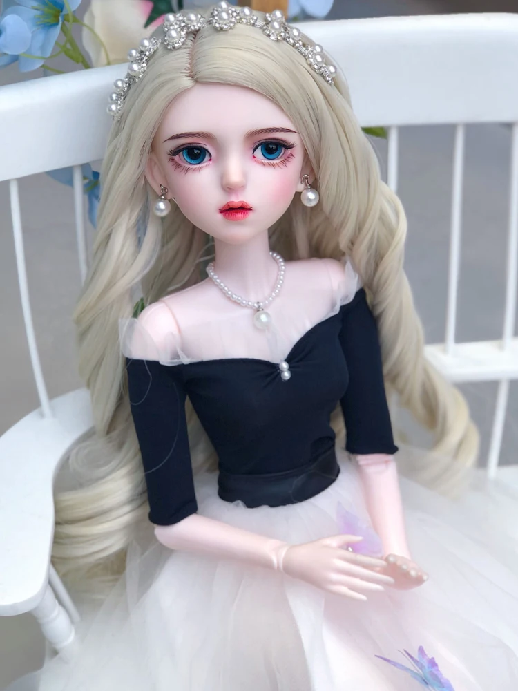 

Handmade NEMEE 1/3 BJD Doll Full Set with Clothes Changeable Eyes DIY Doll Best Valentine's Day Gift for Girls