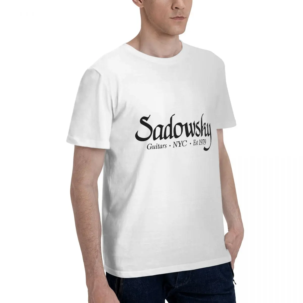 New Sadowsky Nyc Pickup Guitar Logo T-shirt Tee Print Natural Shirt Hot Deals