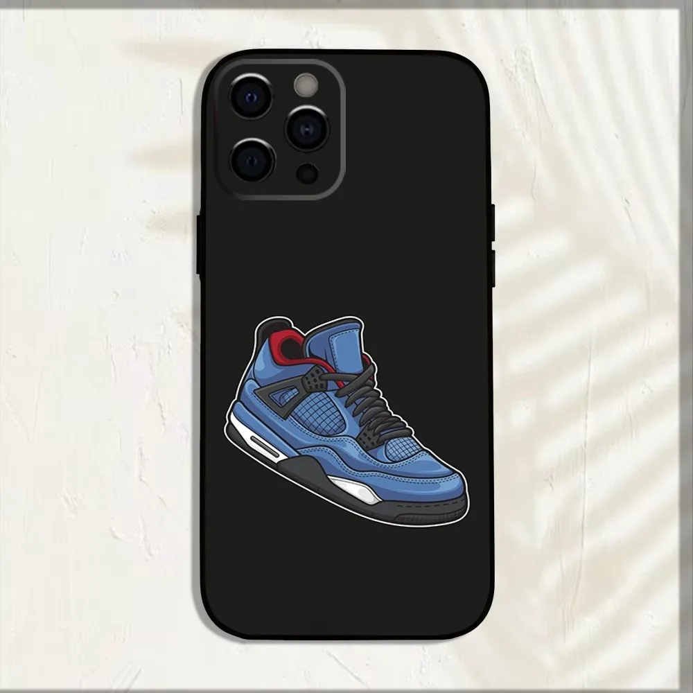 Shoes Sports Basketball Phone Case For iPhone 16,15,14,13,12,11,Pro,X,XS,Max,XR,Plus,Mini Soft Black Cover