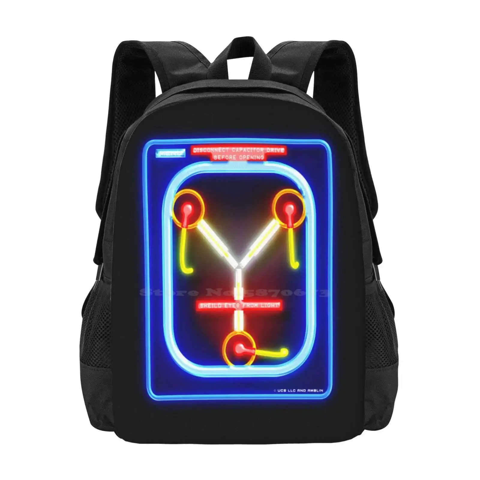 

Back To The Future Neon Flux Capacitor © Ucs Llc And Amblin Hot Sale Schoolbag Backpack Fashion Bags Back To The Future Ii Back