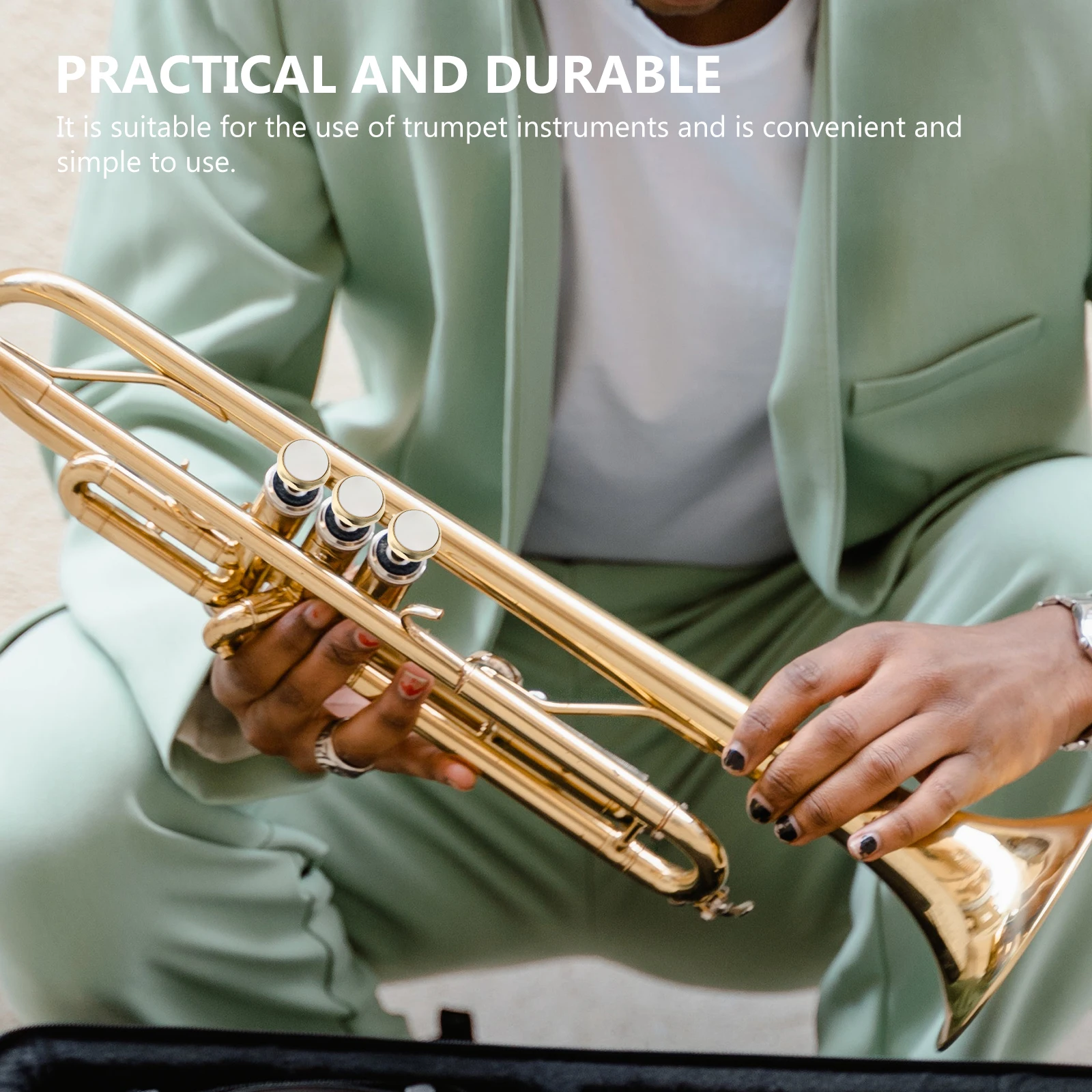 

Golden Trumpet Button Buckles Copper Material Long Lasting Durable For Musical Instrument Accessories Valve Caps Piston
