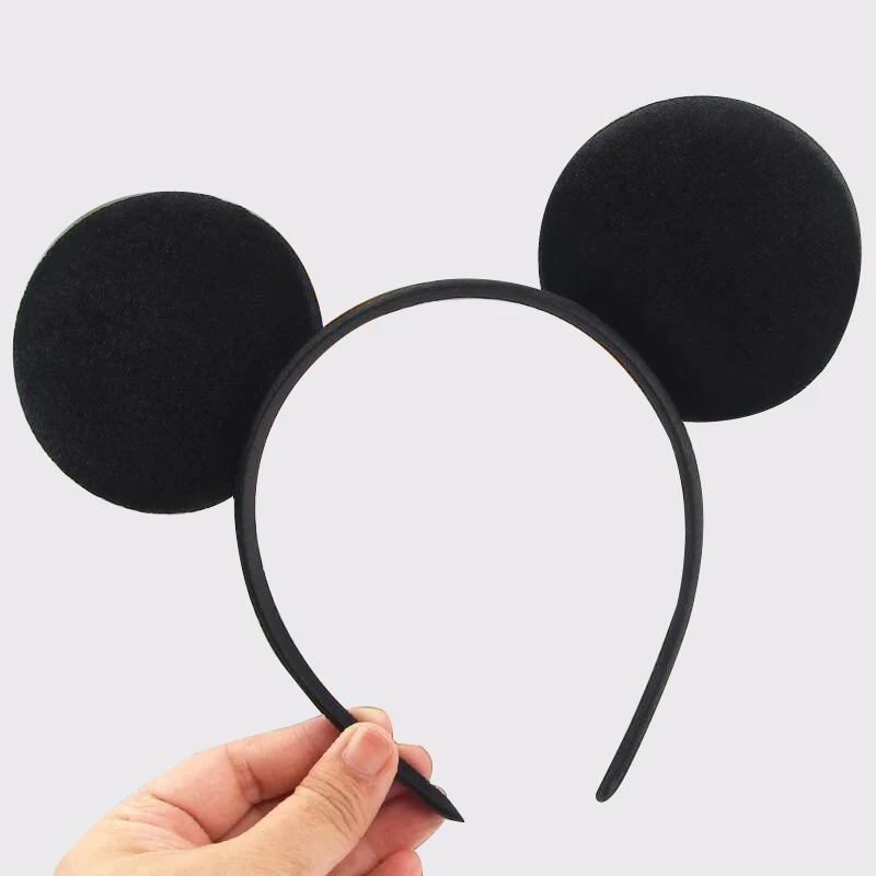 2026 Cute Boys Trendy Pearls 3.3"Velvet Ears Headband For Girls Soft Bow Hairband Party Decoration Kids DIY Hair Accessories