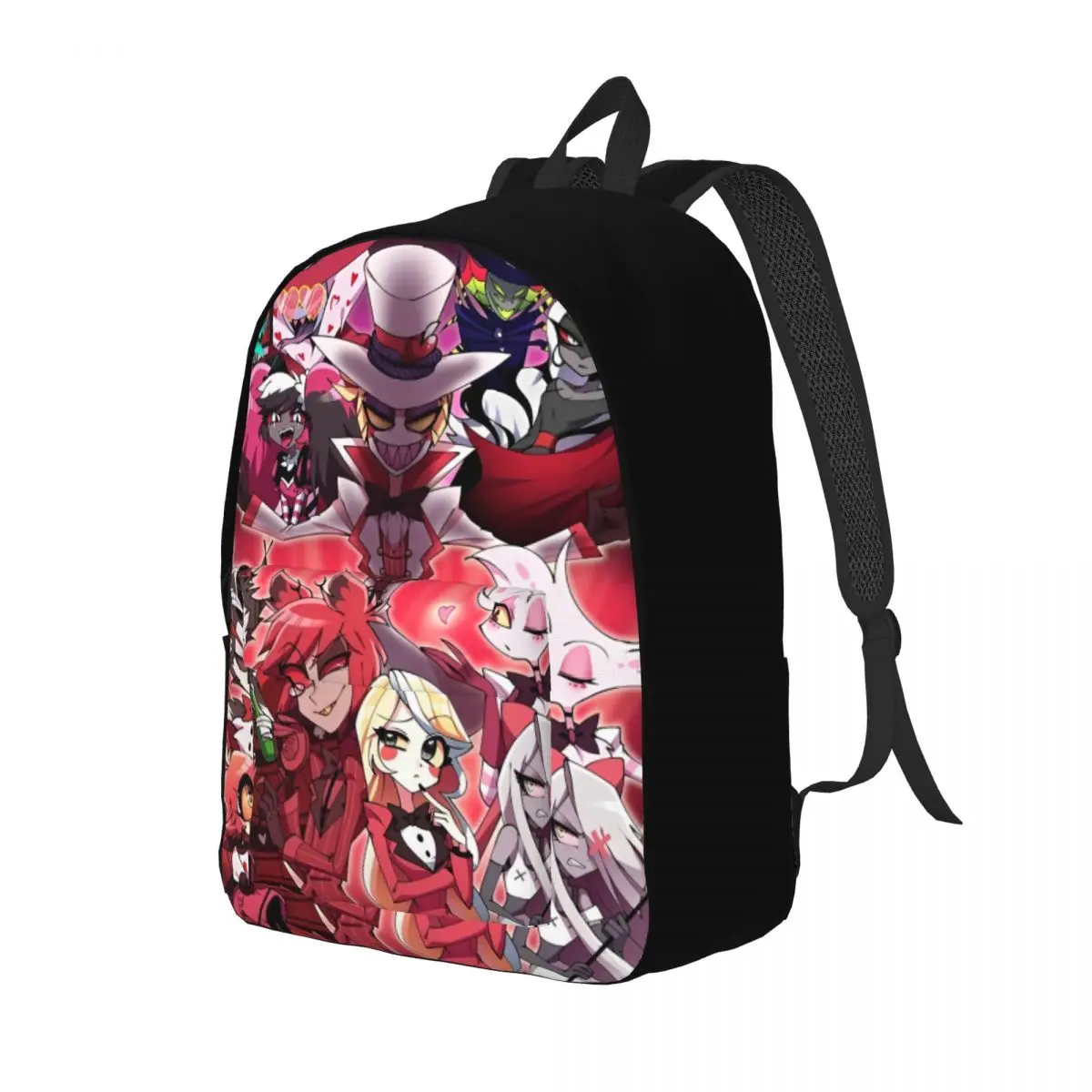 Black Comedy H-HazbinHotels Fashion Backpack Sports High School Business Daypack for Men Women College Shoulder Bag