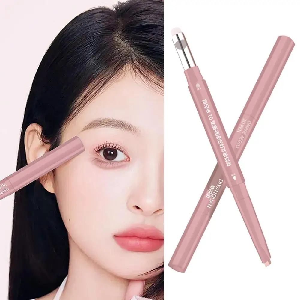 ดินสอเขียนคิ้วสองหัว ดินสอไฮไลท์แบบสองหัว ดินสอเขียนคิ้วสำหรับแต่งหน้าทุกวัน ดินสอเขียนคิ้วสำหรับแต่งหน้า K9U4