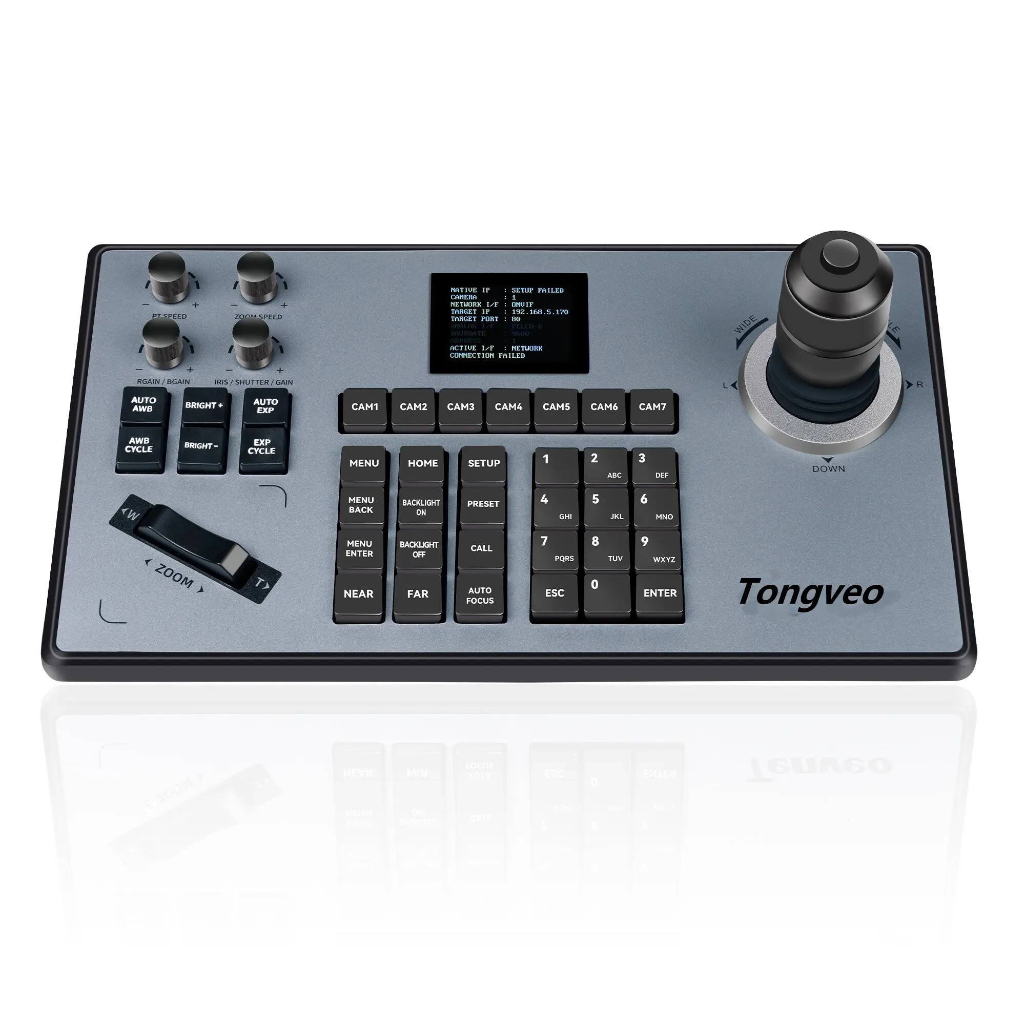 

Studio Broadcast Equipment 4D Joystick Controller NDI RS232 RS485 Connection IP Control USB RJ45 for Conference Live Streaming