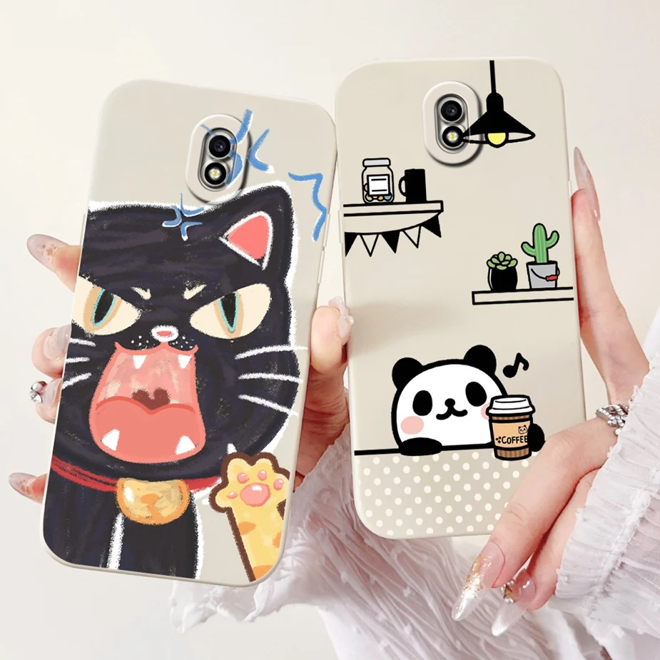 For Samsung Galaxy J7 2017 Case SM-J730F New Fashion Candy Painted Cover Soft Silicone Phone Case For Samsung J7 Pro J730G Shell