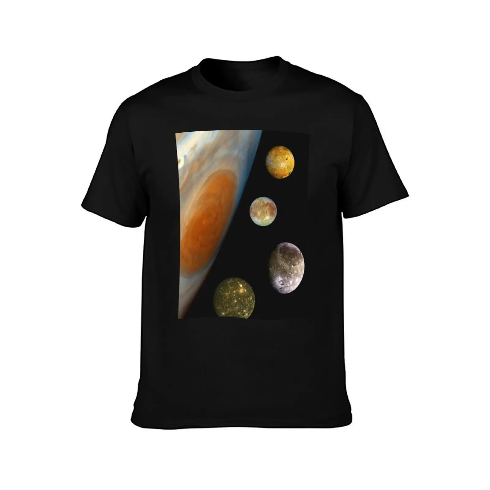 Jupiter, Io, Europa, Ganymede, Callisto Space T-Shirt Big Size Simple T-Shirt
