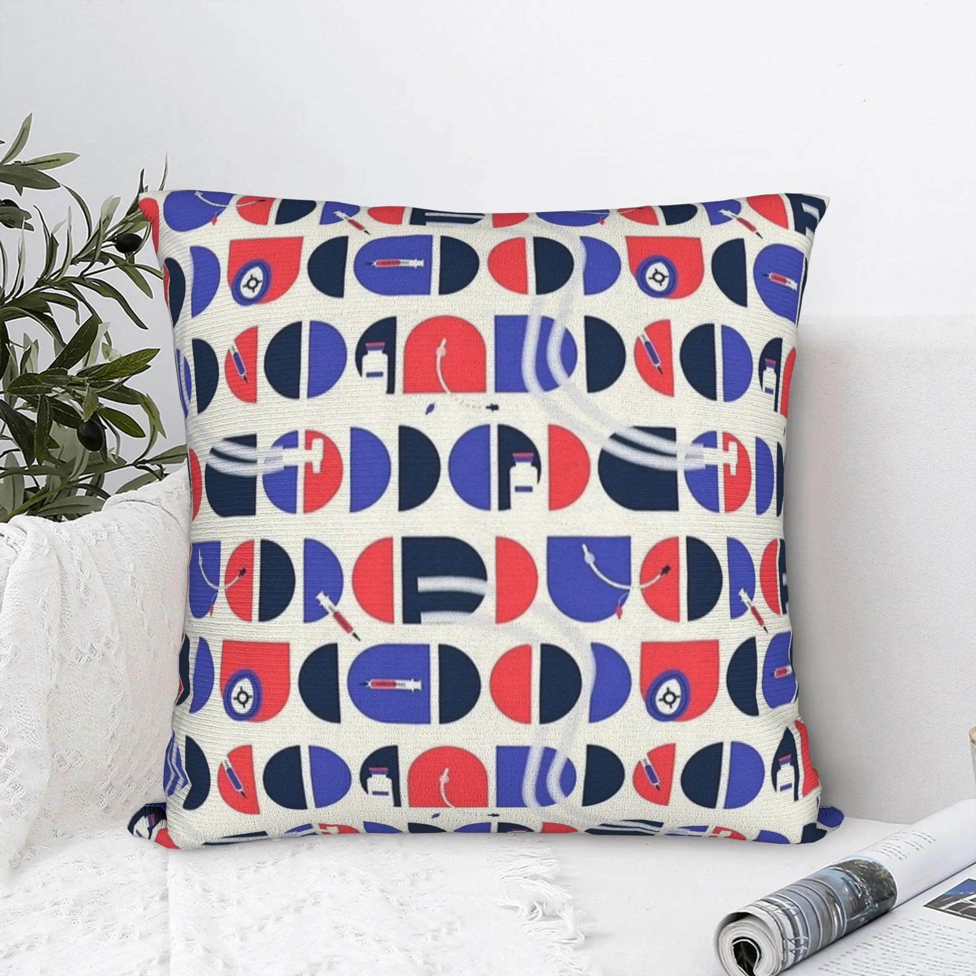 Print Anesthesia Anesthesiology Medical Pillowcase Polyester Cushion Cover Decoration Anesthetist Throw Pillow Case Cover Square