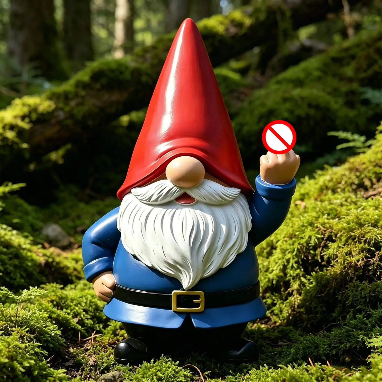Funny Garden Gnomes Naughty Hilarious Resin Middle Finger Outdoor Decoration Garden Gnome for Patio Lawn Home Farmhouse Indoor