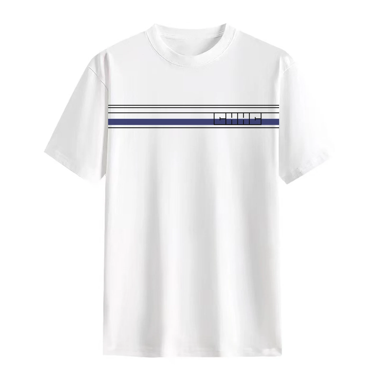 CH Tシャツ 半袖 ファッション ストライプ柄 快適 ソフト 夏新作 ルーズフィット ネックデザイン 人気 マストアイテム セール中 2025