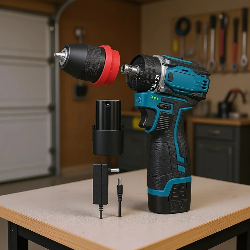 

Бесщеточная дрель-шуруповерт 2-в-1, 18В, 45Нм, 2 аккумулятора, для дома и авторемонта