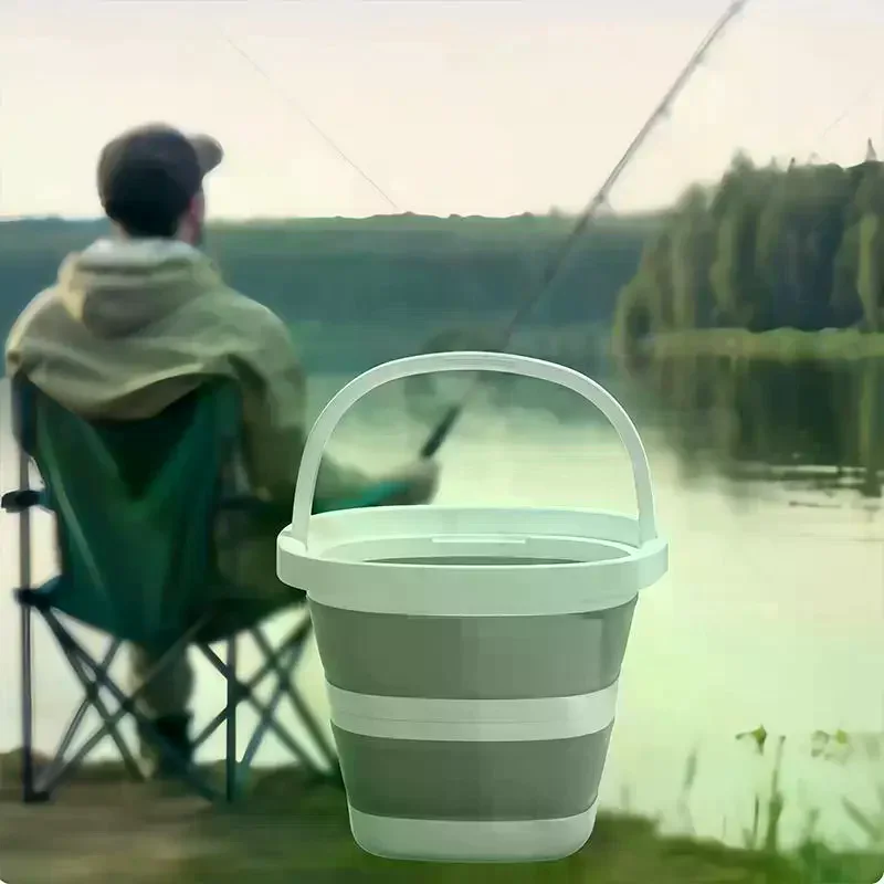 Foldable Water Bucket Essential For Fishing Camping Travel Collapsible Pail With Handle For Easy Storage Outdoor Use