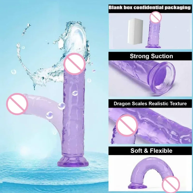 Realistic Dildos with Suction Cups,  Sex Toys, Anal Plugs, Female Penis Products, Adult Toys, Gode 18+ Erotic Sexy Products Shop