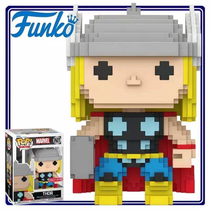 Figura Coleccionable de Vinilo FUNKO POP Marvel Thor de 8 Bits, Estilo Retro Pixel, Adorno de Escritorio, Regalo para Fans y Admiradores de Marvel