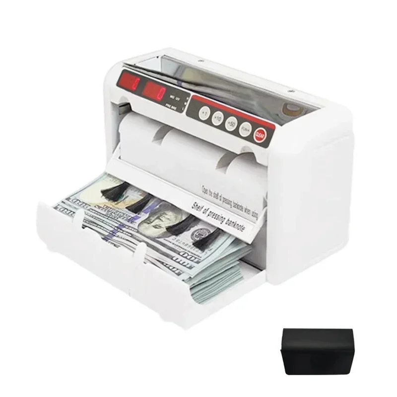 Banknote counter, small portable banknote counter K-1000, rechargeable Euro/Dollar banknote counter