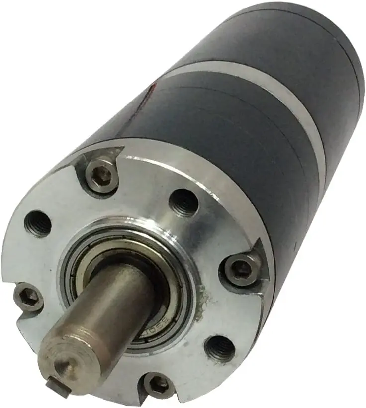 Diameter 50mm High Speed 12V Electrical DC Planetary Gear Motor 200 RPM 12mm Out Shaft Reversible Metal Gearbox Motor