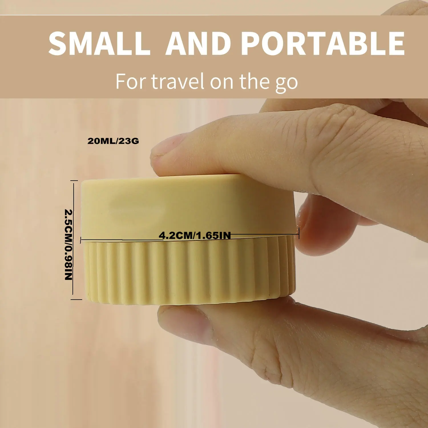 20ml Portable Silicone Travel Jars with Lid, Cosmetic Face Body Hand Cream Jars, Mini Travel Jewelry Cream Powder Case