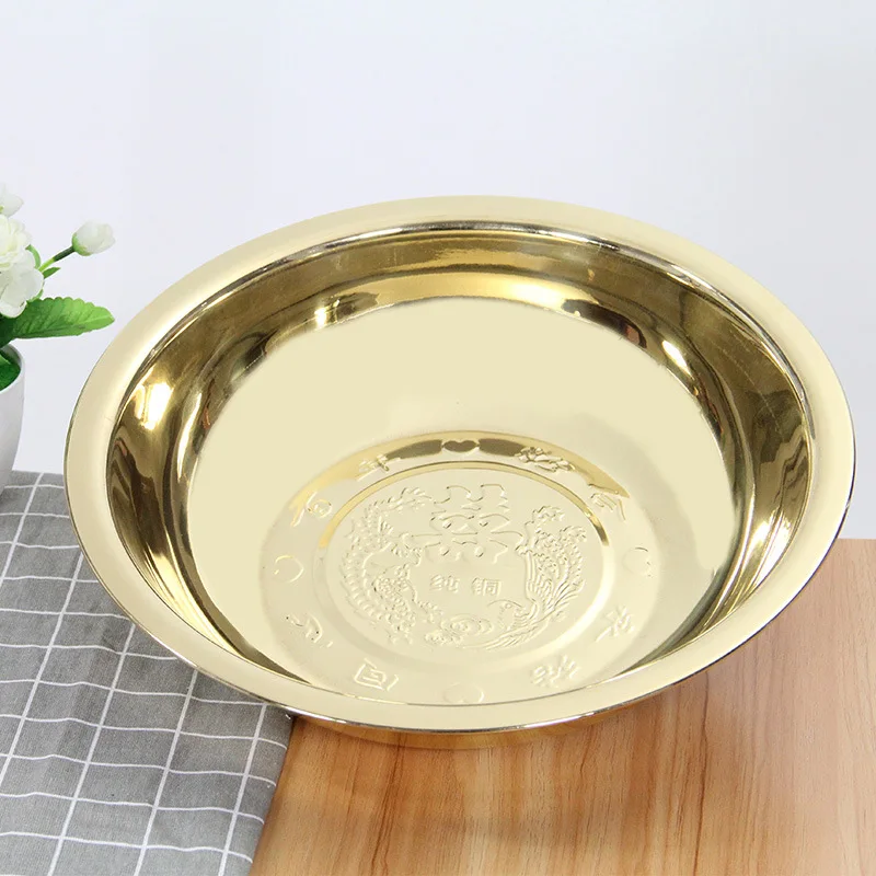festive wedding pure wedding basin festive supplies hand washing pure copper basin thickened