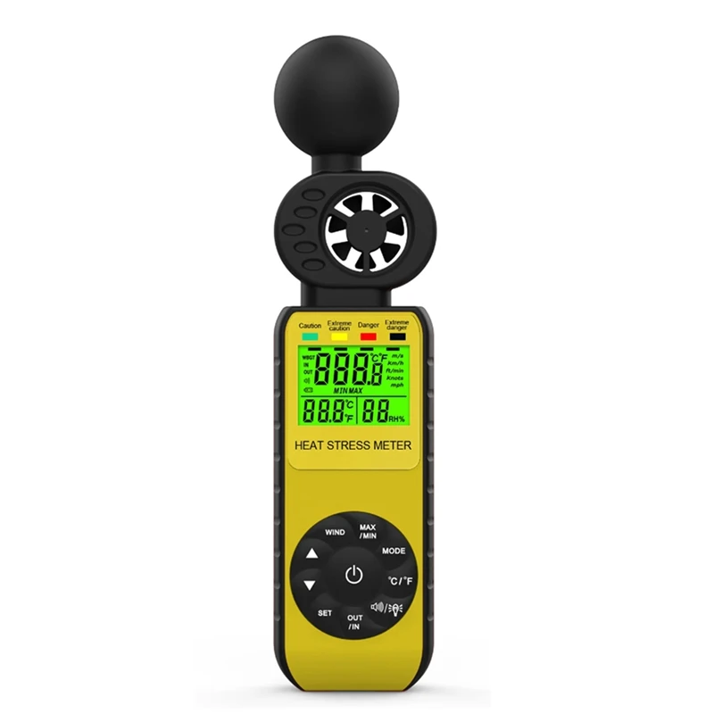 

1 PCS 881W Air Anemometer RPM Meter Handheld 4 In 1 Wind Speed Meter With Humidity Temperature Test