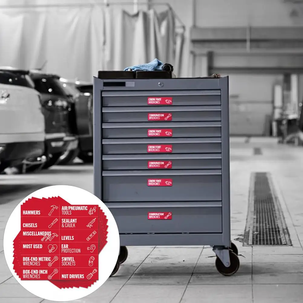 

Магнитные идентификационные этикетки для инструментов, 80 шт., магнитные этикетки для ящиков для инструментов, многоразовые бирки-органайзеры для ящиков для инструментов, стальные ящики, тележки