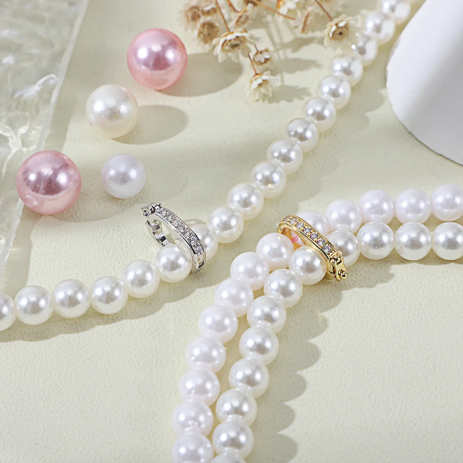 

2Pcs Necklace Shortener Clasps Jewelry Connectors Pearl Enhancer DIY Supplies for Necklace Bracelet Making Echancer Clasps