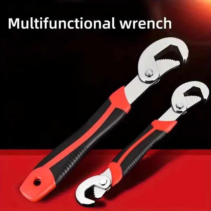 HUHAO Verstellbarer Multifunktionsschlüssel-Set, tragbar, langlebig, Schraubenschlüssel, Gabelschlüssel, verstellbarer Schraubenschlüssel aus Kohlenstoffstahl, Handwerkzeug