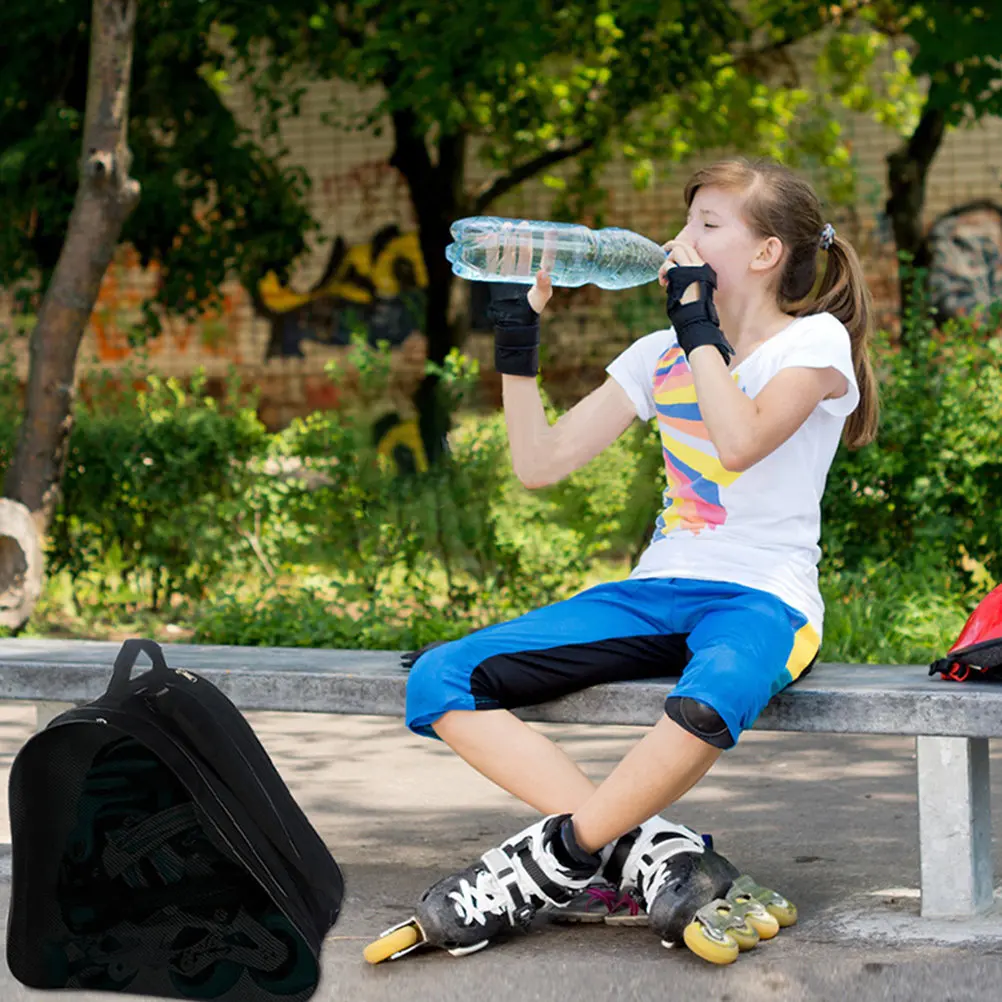 

Portable Skates Bag Water-Resistant Lightweight with Zipper for Inline Skating Shoes Compact Storage Case for Travel