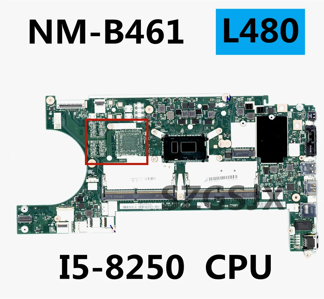 

FOR Lrnovo Thinkpad L480 L580 Laptop Motherboard NM-B461 with i5-8250U CPU FRU: 01LW293 01LW343 01LW375