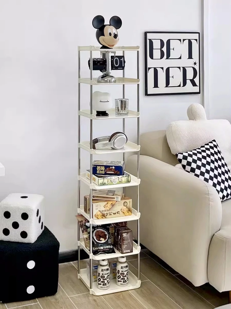 

Living Room Storage Shelf Floor Multi-layer Storage Artifacts Bedroom Bookshelf Snack Storage Cabinets Simple Shelves Organizer