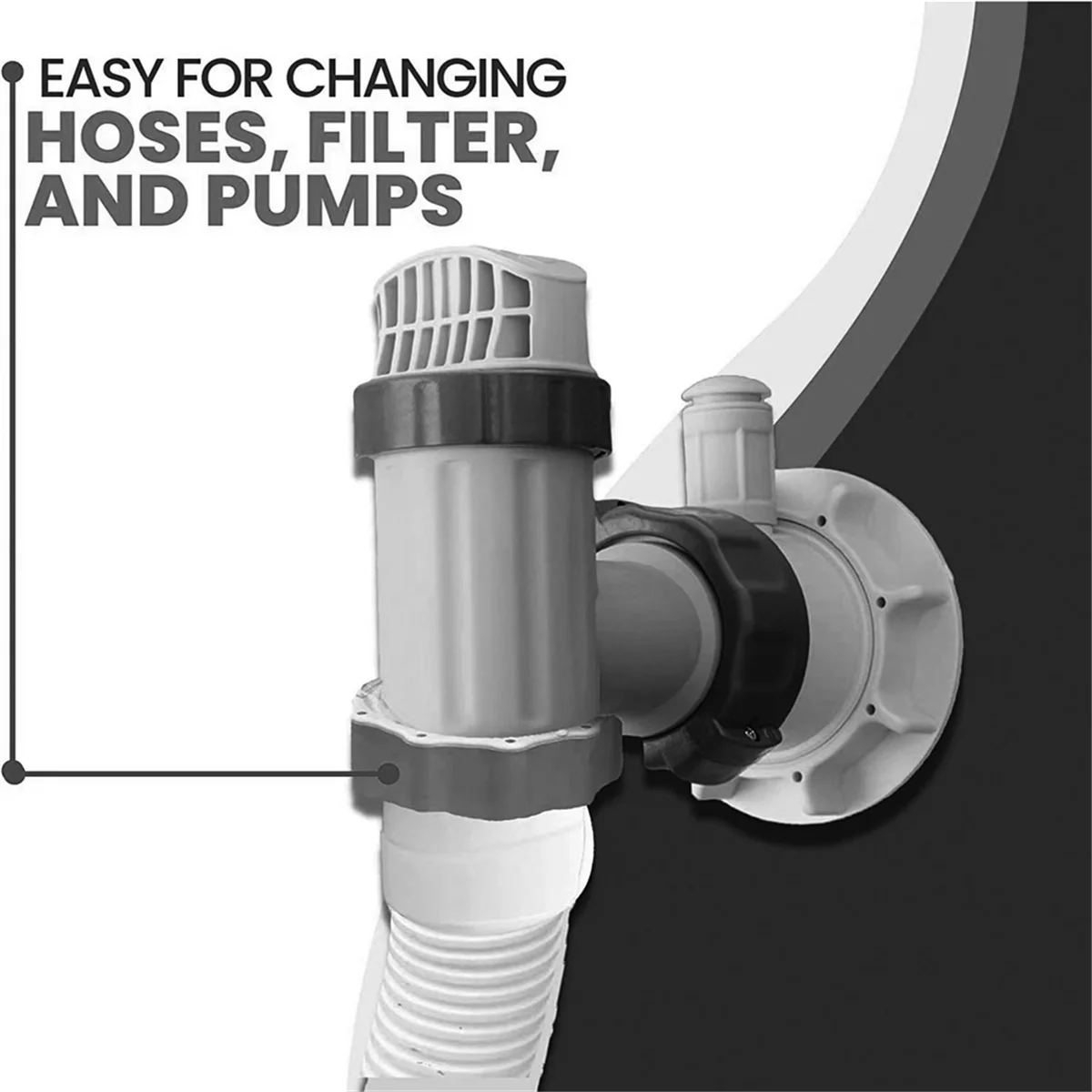 

New Plunger Valve Compatible for Intex Pool Parts, On/Off Plunger Valve Replacement Parts for Above Ground Pool Filter Pump