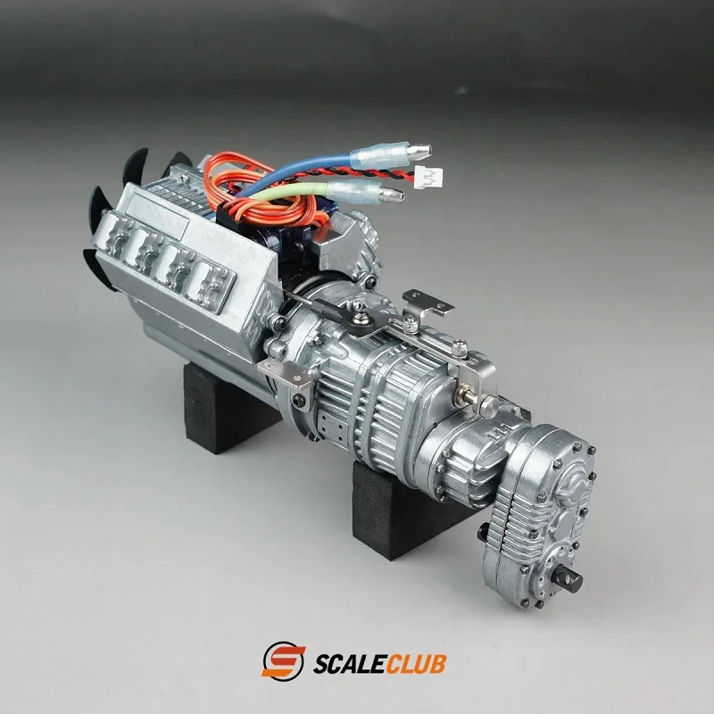 

SCALECLUB 1/14 Metal 3 Speeds Gearbox For Tamiya Lesu For Scania Man Actros Volvo Car Parts Rc Truck Trailer Tipper