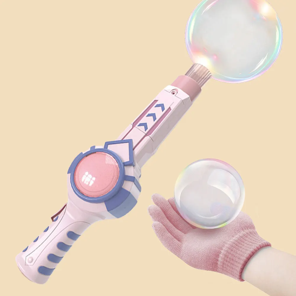 1 Juego de máquina de burbujas de Smog elástica con efecto de humo mágico, soplador de burbujas portátil, varita de niebla de burbujas elástica para regalo de cumpleaños para niños