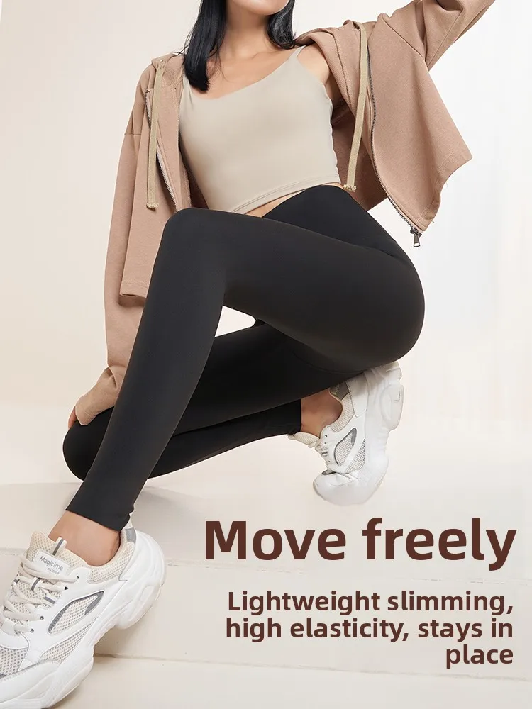 

Брюки для йоги с высокой талией, женские облегающие леггинсы из кожи ковчег, осень-зима, новые повседневные длинные брюки, большие размеры, верхняя одежда Bla