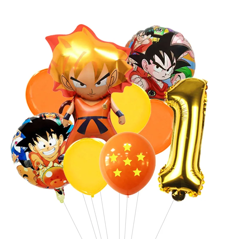 Mini Four Star Dragon Ball Foil Balloon Five Inch Mylar for Anime Themed Cake Topper or Keychain Party Favor view 2