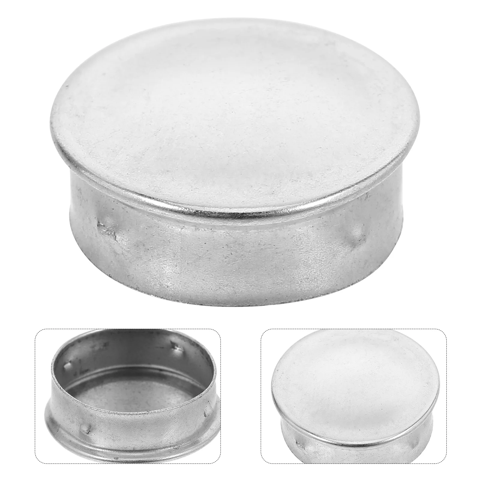 

20 Pcs Stainless Steel Plug Drainage Pipe Cap Round Tube End Caps Sealing niture Finishing
