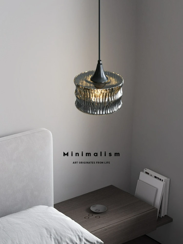 

Минималистичный прикроватный маленький светильник, светодиодный подвесной светильник, люстры, ресторан, бар, декор стола, стеклянный подвесной светильник с одной головкой и длинной линией