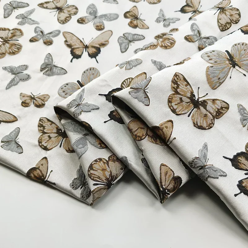 

Yarn-dyed Jacquard Fabric High-end for Dress Windbreaker Brocade Cheongsam Hanfu Cloth Diy Sewing Material Per Meter Wholesale