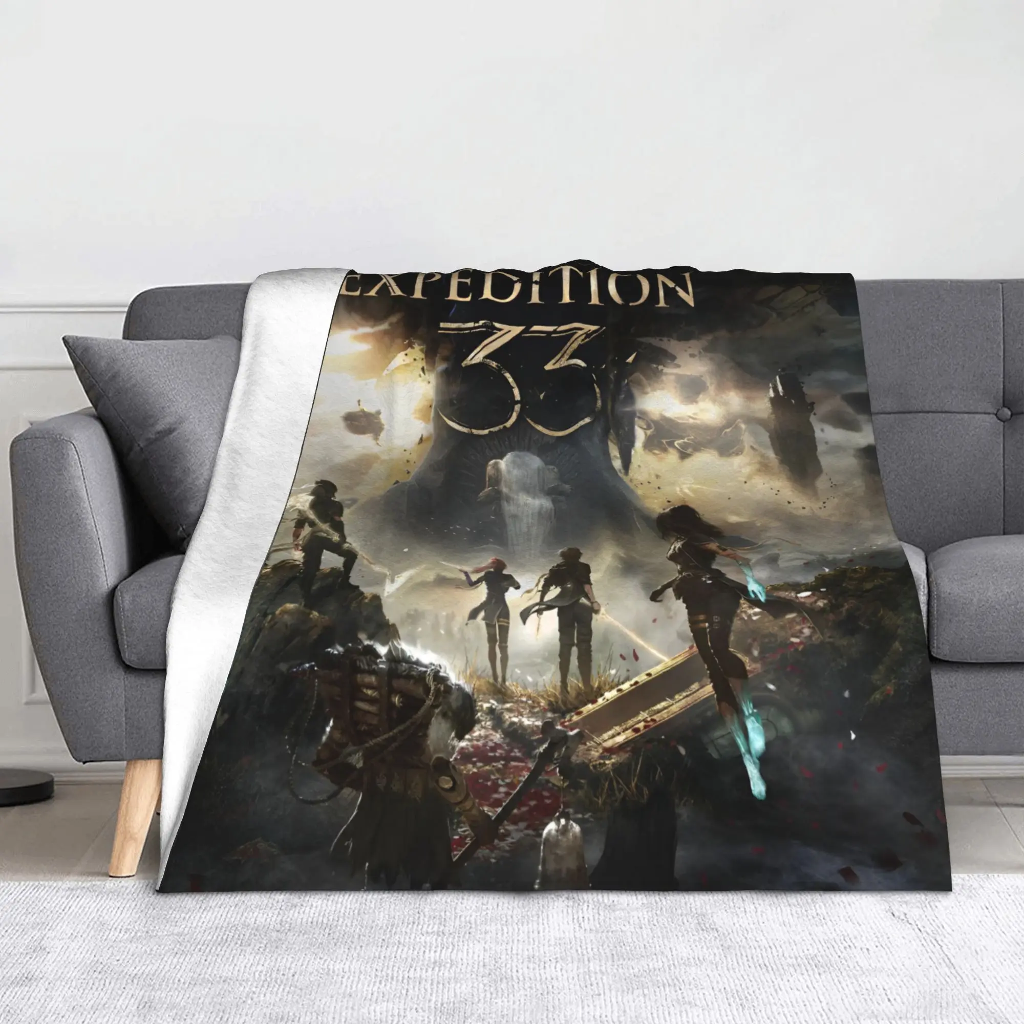 Clair Obscur Expedition 33 – couverture polaire pour canapé et voyage, tapis de lit Ultra doux