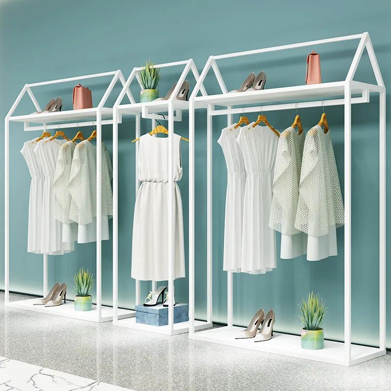 Clothing store display rack floor standing women's clothing store dedicated display rack