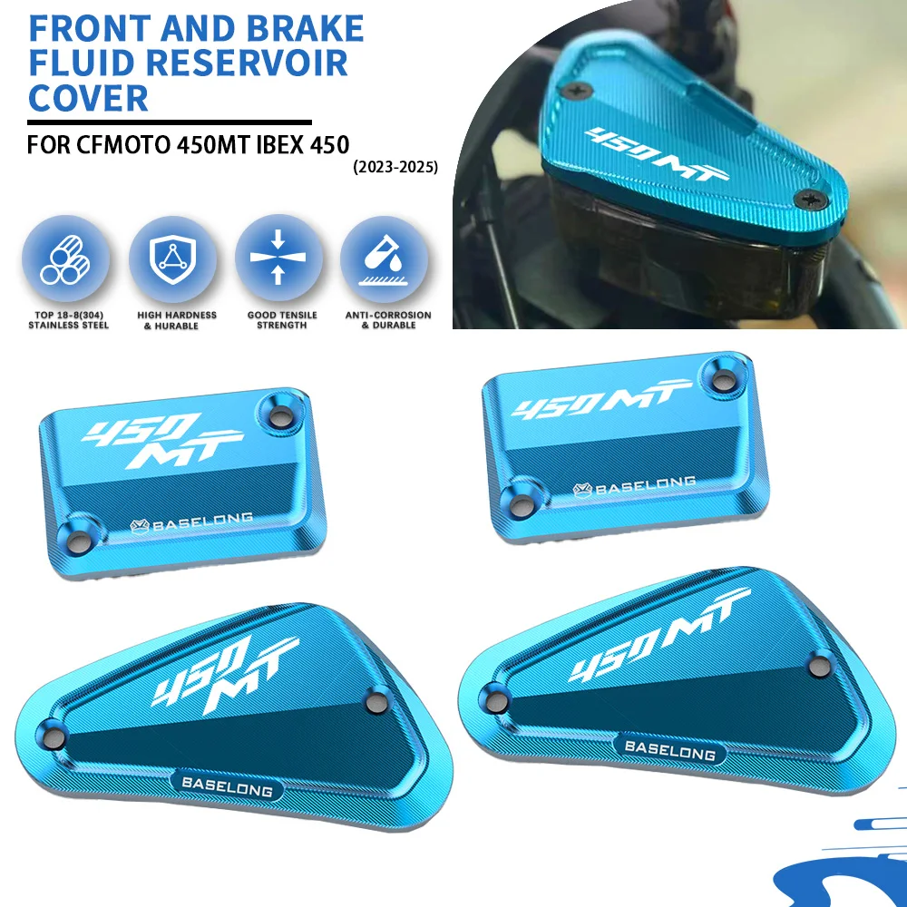 Motorcycle Accessories FOR CFMOTO CF MOTO 450MT IBEX450 450 MT 2023-2025 2026 Front Rear Brake Clutch Fluid Reservoir Cover Caps