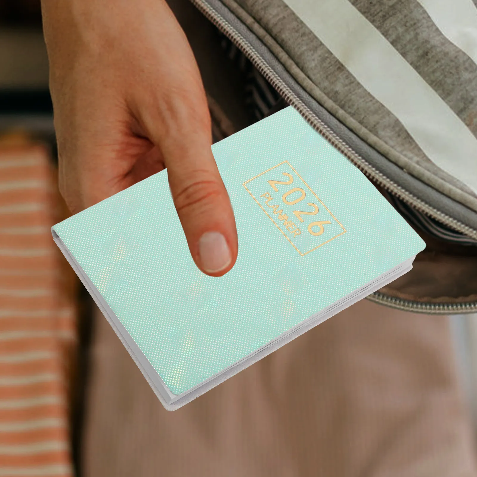 A7 2026 Pocket Planner Small Portable PU Cover Daily Planner English Interface Smooth Paper Compact Size Travel Scheduler