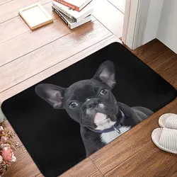 French Bulldog Puppy Dog Bathroom Non-Slip Carpet Black Cute Bedroom Mat Welcome Doormat Floor Decoration Rug