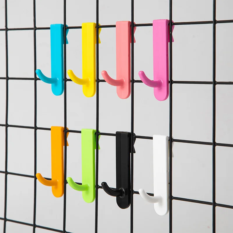 1/3/5/10PCS Supermarket  Mesh Panel Hooks Color Multi-Purpose Display Racking Storage Hook Wall-mounted Key Hangers Home