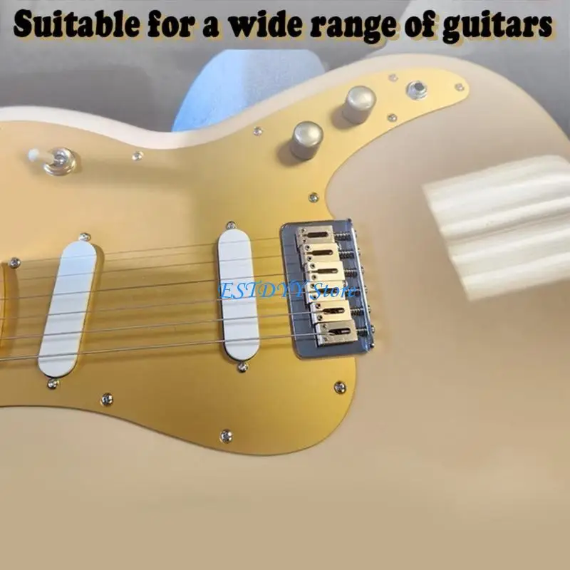 G6DE 6Pcs Electric Guitar Gourd Bridge Saddles String Spacing 10.5mm Brass Vibrato Bridge Saddles Replacement Easy to Use