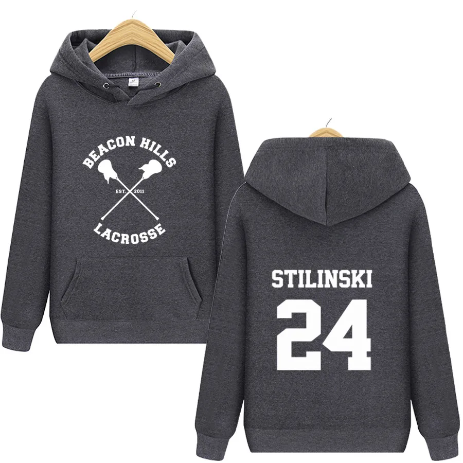 Teen Wolf Hoodie Men Stilinski 24 Lahey McCall Pullover Sweatshirt Male Print Red Hooded Mens Hoodies Hip Hop Hoddies Streetwear