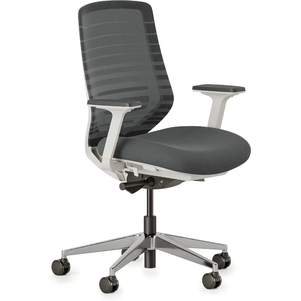 Ergonomic Chair - A Versatile Desk Chair with Adjustable Lumbar Support, Breathable Mesh Backrest, and Smooth Wheels