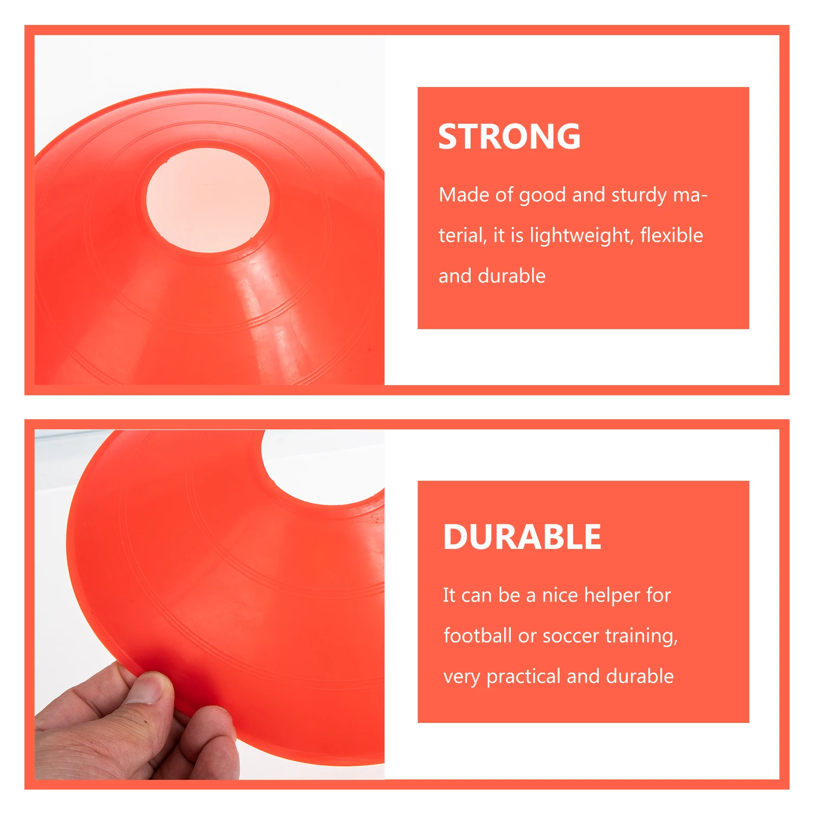 

1 Set Football Training Cones Lightweight Stackable Soccer Mark Disks Outdoor Agility Drills Field Markers Equipment Portable